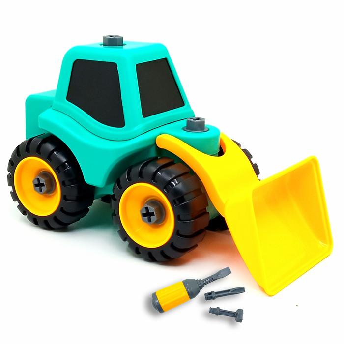 Gambar Toy Addict DIY Mobil Konstruksi dengan Skrup Mainan Anak Laki - Buldozer, Tosca dari Grandia Shop undefined Tokopedia