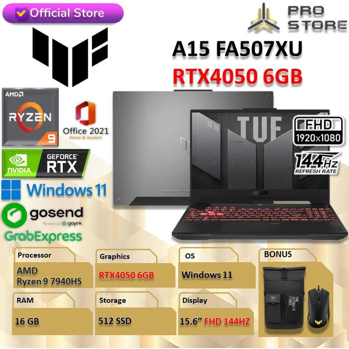 Jual Asus TUF A15 FA507XU RTX4050 Ryzen 7940HS 16/512SSD