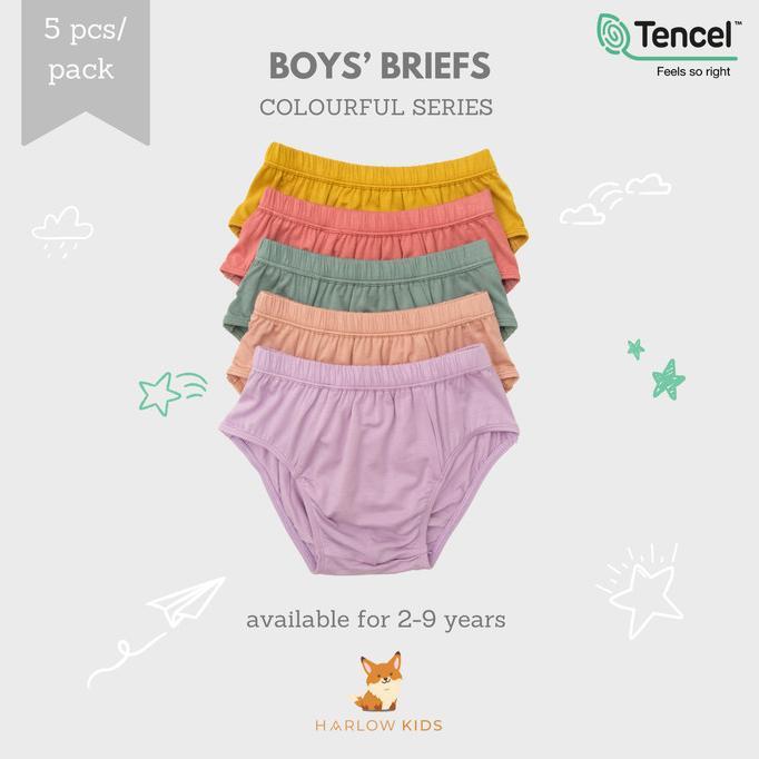 Gambar PROMO Tencel Boy's Briefs Special Bundle 5pcs - PASTEL, S dari HEllo Kids.id undefined Tokopedia