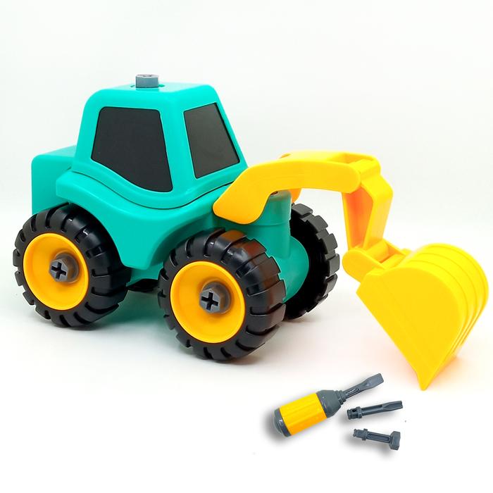 Gambar Toy Addict DIY Mobil Konstruksi dengan Skrup Mainan Anak Laki - Excavator, Tosca dari Grandia Shop undefined Tokopedia