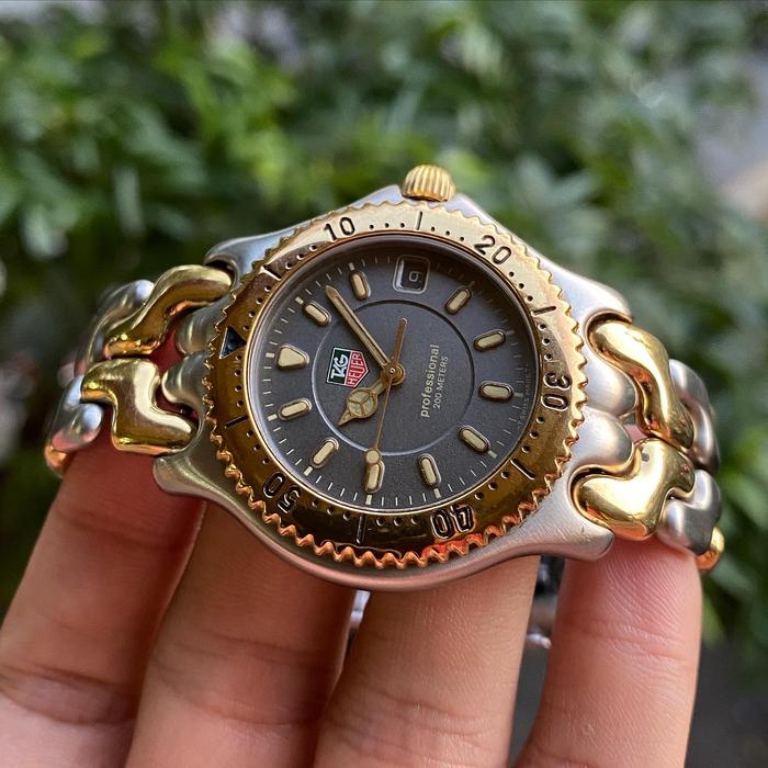 TAG HEUER Profeesional セル Silver goldコンビクオーツ時計