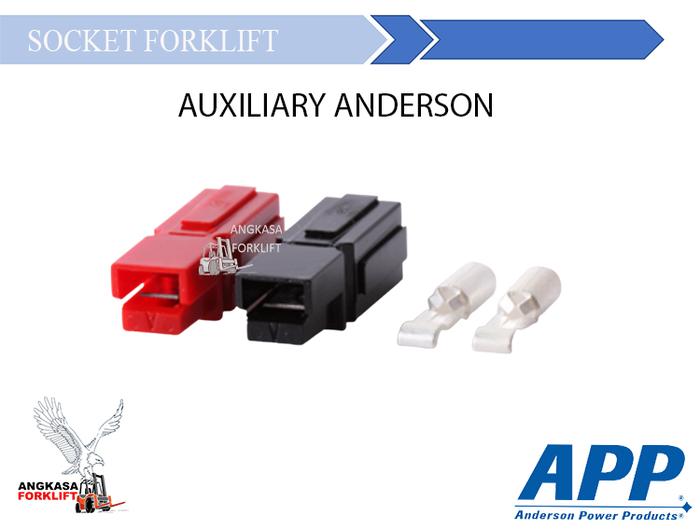 Jual Socket Plug Auxiliary Anderson KIT 30A Black Red Battery Aux ...