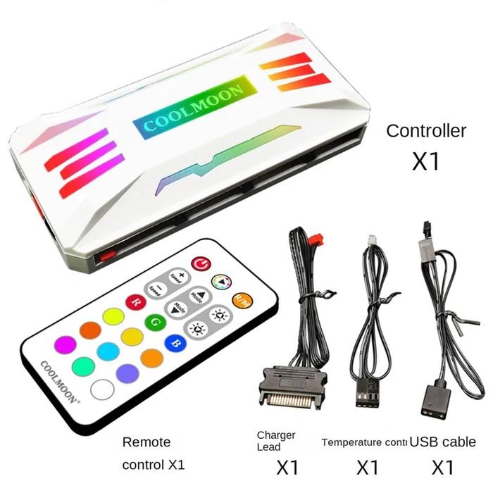 Gambar Cooler Fan Cooling Casing ARGB RGB 3 4 Pin Sync PWM Controller Kipas 3 - Controller dari SBP27 Store undefined Tokopedia