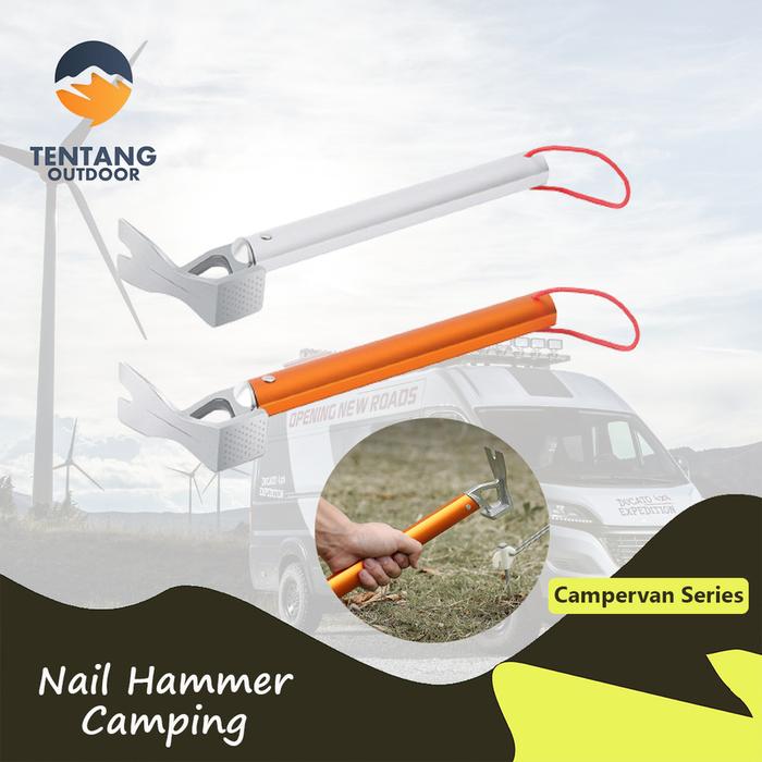 Gambar Palu Camping Mendaki Portable Nail Hammer Aluminium Outdoor Hiking - Frosted Silver dari TentangOutdoor undefined Tokopedia