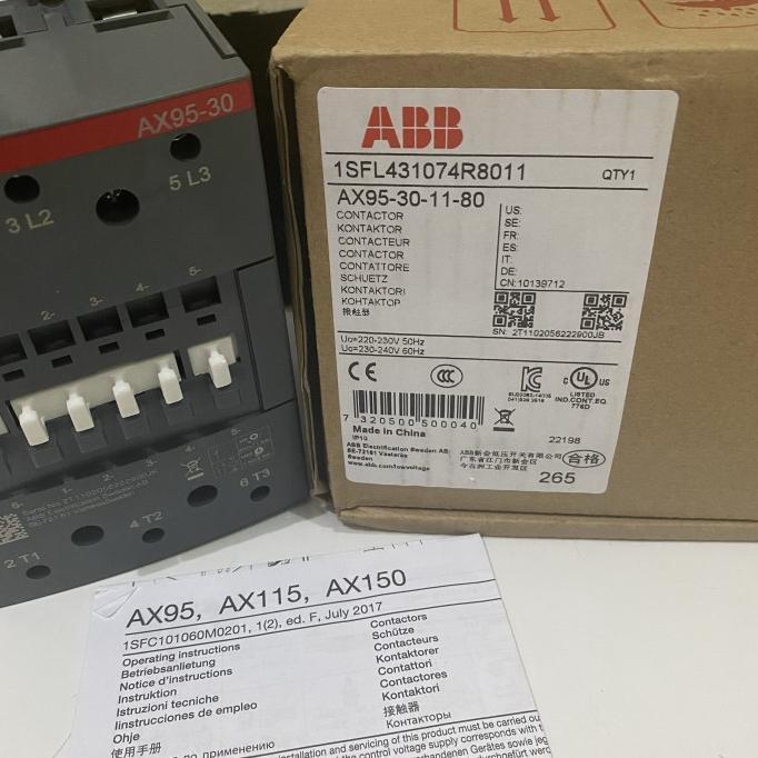 Jual Kontaktor Ax95-30-11-80 3P 220Vac Abb Ax95 Ori - Jakarta Barat ...