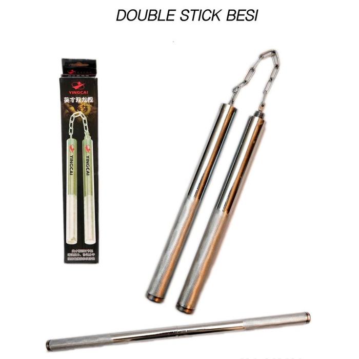 Gambar Yongcai Double Stick Besi Speeds - Stik Besi Stainless Steel 31cm dengan 9 Cincin Rantai Double Stick Ideal untuk Training dan Latihan Segala Usia dari GoBuyNow. undefined Tokopedia