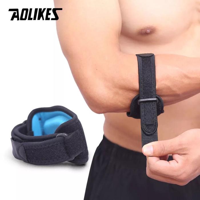 Gambar Aolikes Deker Lengan Siku Tangan 7949 Wrap Wrist Pad Elbow Slevee Hitam OK Cloth Eva Lycra Ukuran ALL SIZES Cocok 22-32 cm Berat 45-90 kg - Biru dari Rockbrosindo undefined Tokopedia
