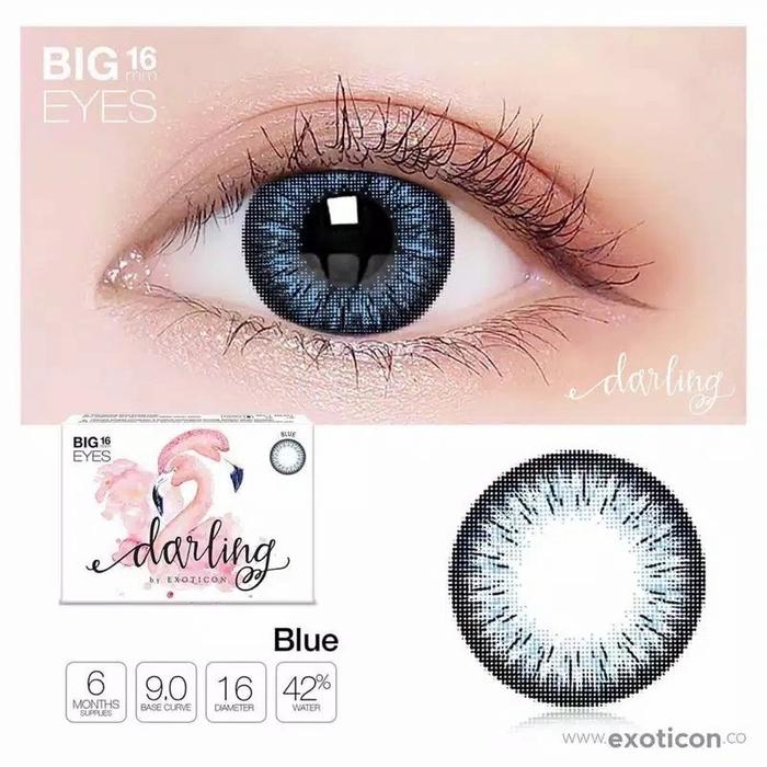 Gambar X2 Darling Softlens Warna Ukuran -3.00-6.00 - Blue, -5.00 dari Radjasoftlens undefined 4 Tokopedia