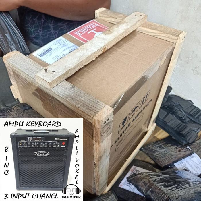 Gambar Ampli Keyboard 8inc - Ampli Keyboard 8inc 3 input chanel - Ampli + Kayu dari BGS Musik undefined Tokopedia
