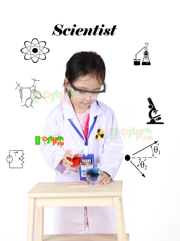Gambar KOSTUM JAS LAB UNTUK ANAK 4,5,6 TAHUN - nametagkacamata dari Kostumpro undefined Tokopedia