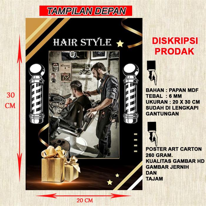 Gambar Poster Kayu Papan MDF /  Poster Barbershop Pangkas Rambut Dan Salon D. - Kuning dari nahda fashions undefined Tokopedia