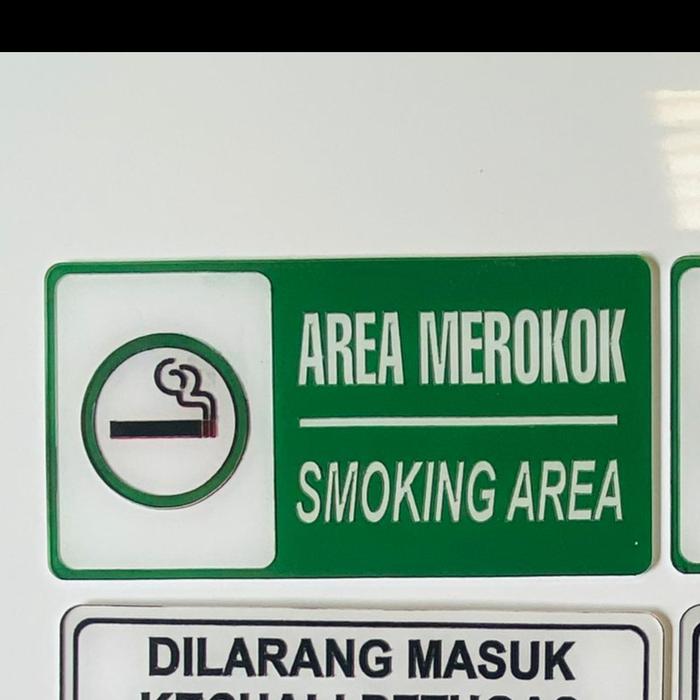 Gambar Sign Akrilik Papan Tanda Akrilik - Area Merokok dari house of jesho undefined Tokopedia