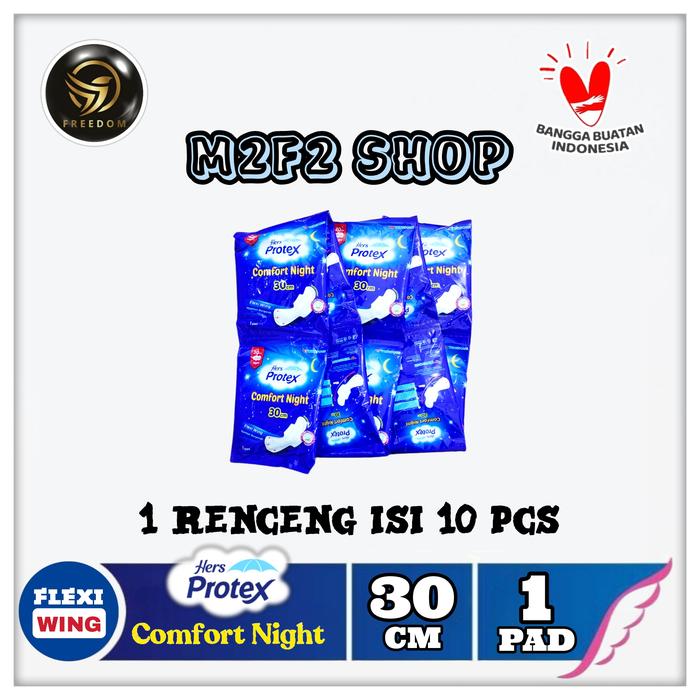 Gambar Hers Protex Flexi Wing Pembalut Malam Sachet - 30 cm (Harga Renceng) dari M2F2 Shop - Paseban undefined Tokopedia