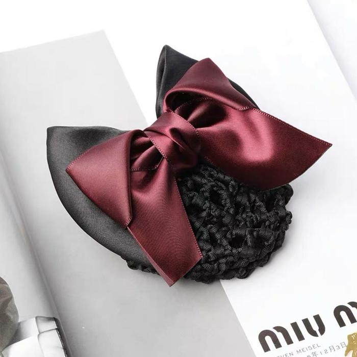 Gambar Jepit Hairnet Pita - Cepol Sanggul Pramugari Hairnet Tebal Tipe 3 - NetGlemMaroon dari DHIRE undefined Tokopedia