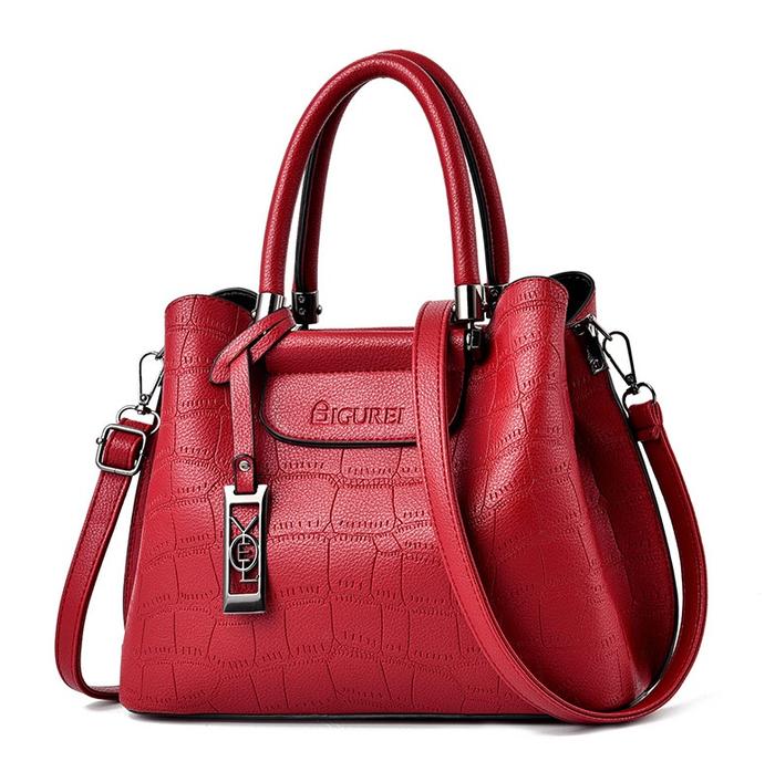 Gambar Handbag Wanita GD10688 Tas Jinjing Selempang Croco Kerja Elegan Import - Merah dari Gudang Distributor_NEW undefined Tokopedia
