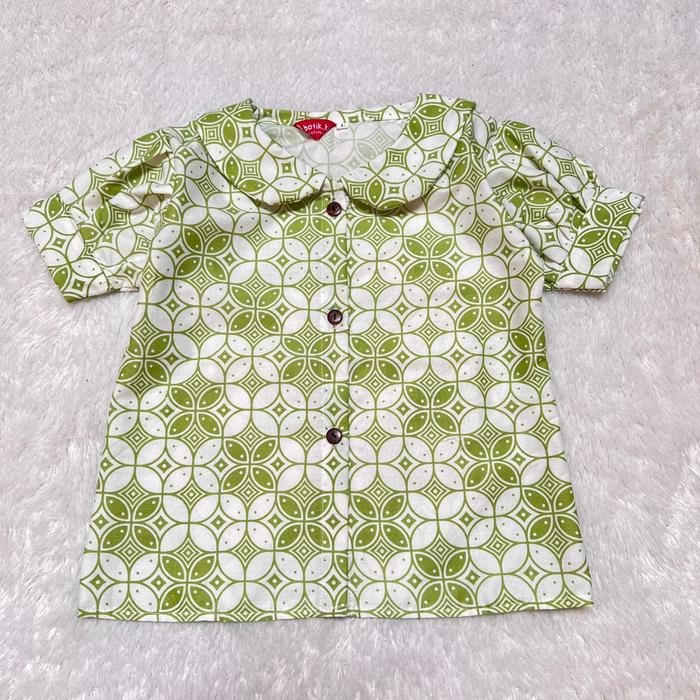 Gambar BLUS ATASAN BATIK KAWONG SOFT BAHAN KATUN ADEM NYAMAN DI PAKAI - Hijau, M dari BATIK_KIDS undefined Tokopedia