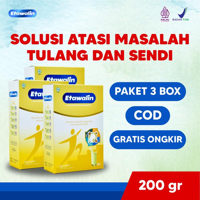 Gambar Susu Etawalin Original Bubuk 3 Box Atasi Asam Urat Nyeri Tulang Sendi dari Herbafamilibrand undefined Tokopedia