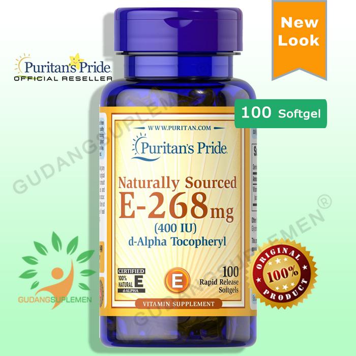 Gambar 100% Natural Vitamin E 400IU | 100 Softgel -- Puritan's Pride dari GudangSuplemenStore undefined Tokopedia