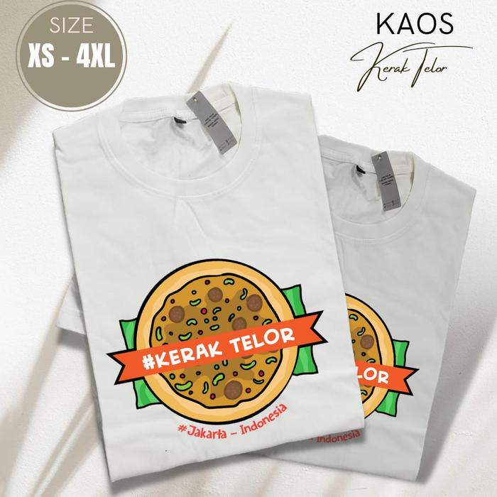 Gambar Kaos Kerak Telor Kuliner Populer Khas Jakarta - Unisex Kaos Cowo Cewe - Putih, XS dari Pusat Kaos 87 undefined Tokopedia