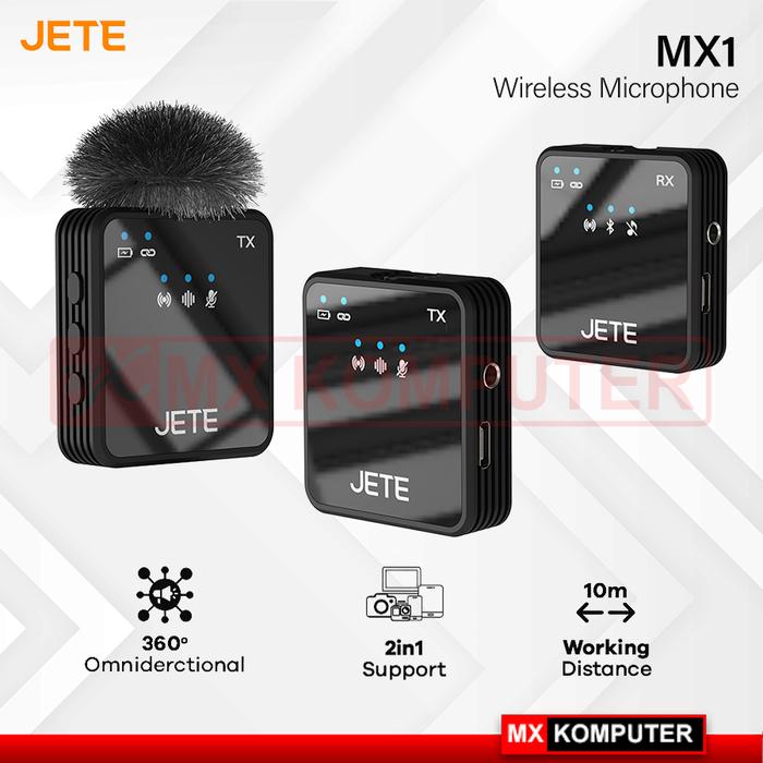 Gambar Microphone Wireless Jete MX1 Clip On Mic 2in1 dari MXKomputer_NEW undefined Tokopedia