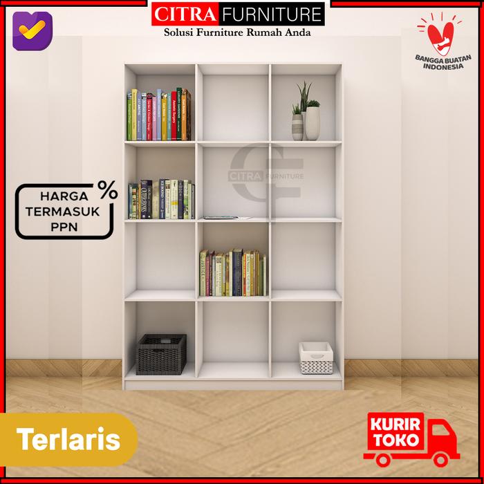 Gambar Loker 12 Kotak | Rak Buku Perpustakaan | Lemari Laundry - TYPE-A, DIRAKIT dari Citra furniture undefined Tokopedia