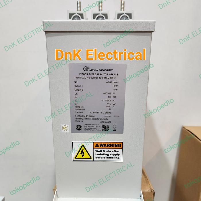Gambar Kapasitor/Capasitor/Capacitor 40/43kvar 400/415V Merk Nokian FL2D dari DnK ELECTRICAL undefined Tokopedia