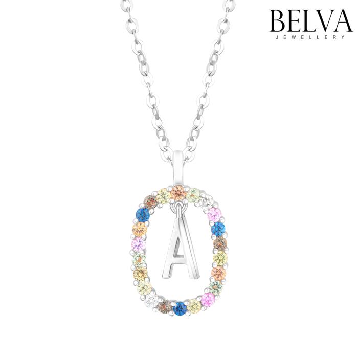 Gambar Kalung Berlian Inisial A - Kalung Huruf Sapphire - BANKAU02207 - White Gold dari Belva Jewellery Online undefined Tokopedia