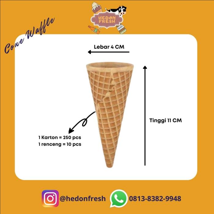 Gambar Cup Cone Ice Cream Seperti Cone McD dan Mixue - Waffle Mini dari Hedon Fresh undefined Tokopedia