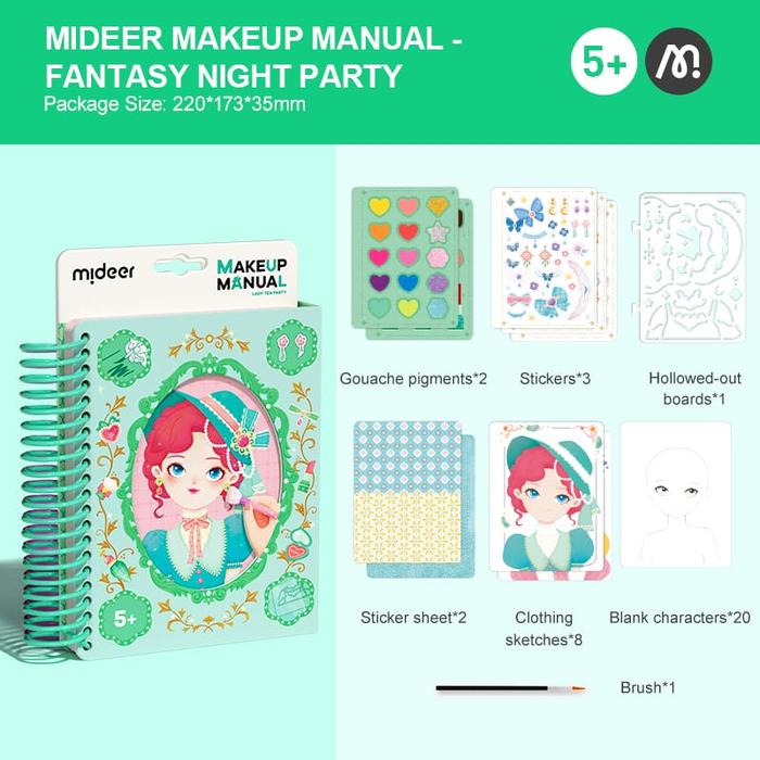 Gambar Mideer make up manual drawing colouring make up anak art craft - fantasy night dari Mideer123 undefined Tokopedia