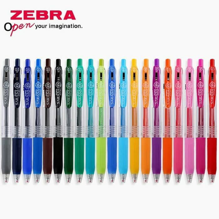 Gambar 12pcs Pen Zebra Sarasa Clip JAPAN 0.5 Gel Ink Rollerball / Pulpen Gel - Hitam dari toko78jakarta undefined Tokopedia