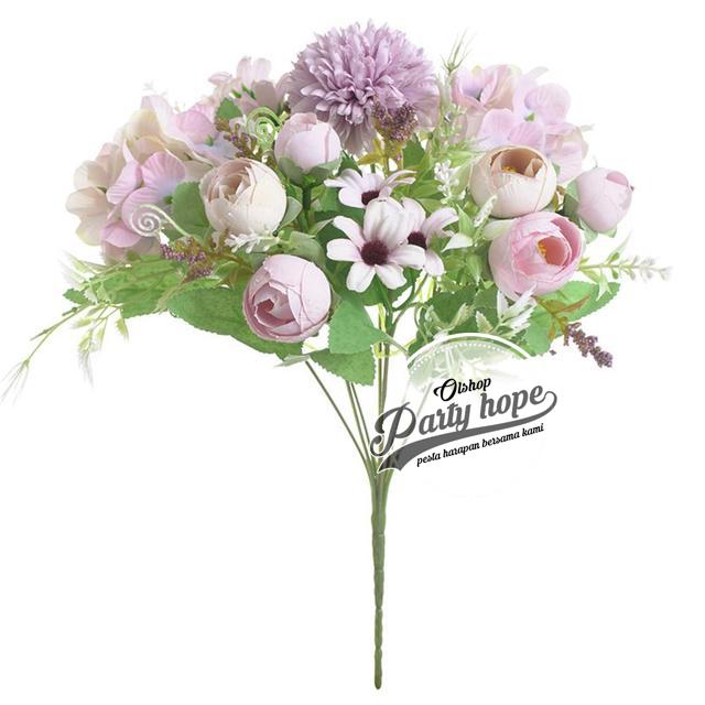 Gambar Bunga Rose Peony / Tanaman Artifical Bunga Plastik Rose / Bunga Peony - Ungu dari PARTY HOPE 2 undefined Tokopedia