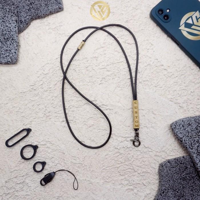 Gambar Lanyard Leather Custom Nama - Lanyard kulit Grafir - Kalung Name Tag - Cream dari Lanyard Craft undefined Tokopedia