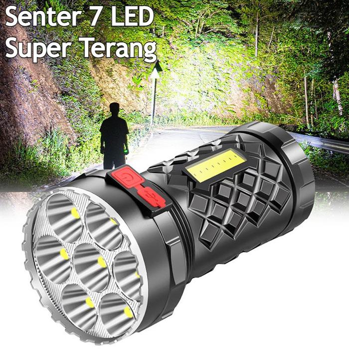 Senter Promo Senter Led Super Terang cas USB Senter Gagang 20 Mata Led ...