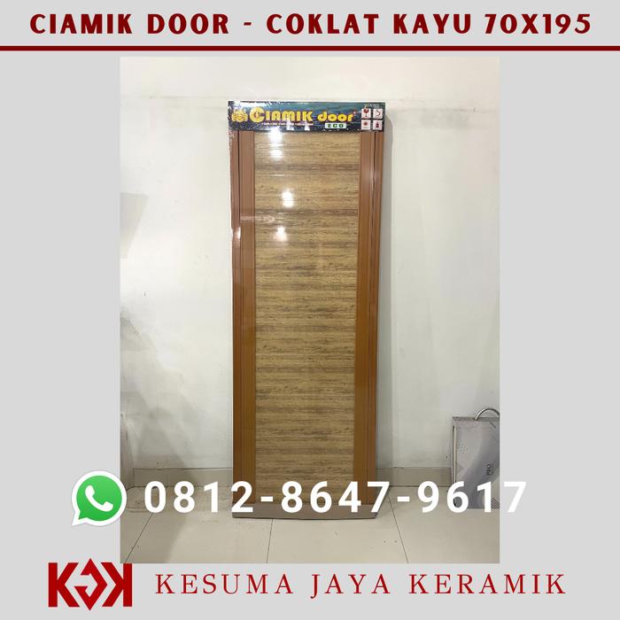 Gambar Pintu PVC 70x195 Ciamik Door - Coklat Kayu dari KESUMA JAYA KERAMIK undefined Tokopedia