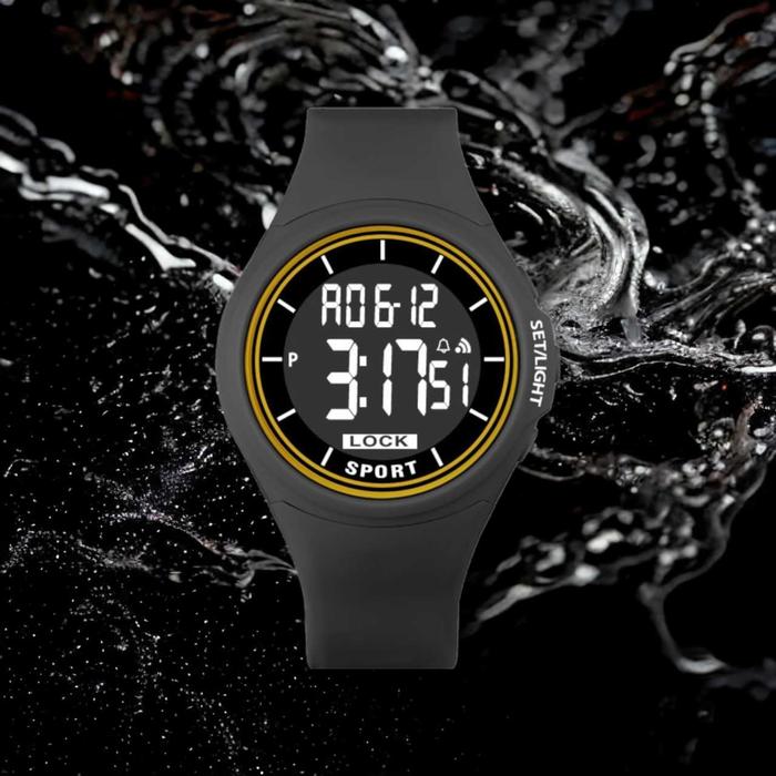 Gambar Jam Tangan Pria Wanita Digital Sport LS-2107 Original Water Resistant - List Kuning dari Skymax Store tokopedia undefined Tokopedia