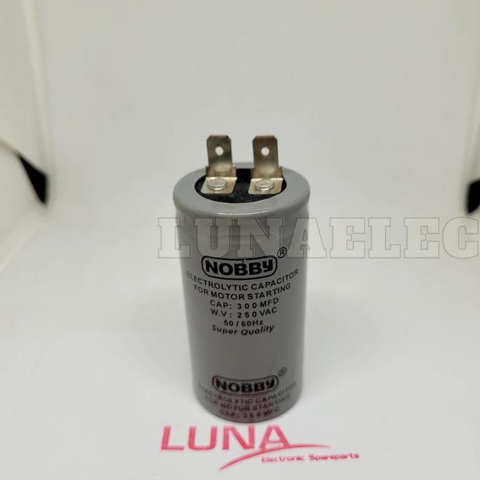 Gambar Starting Capacitor 300uF 250VAC Nobby Kapasitor - Mini Size dari Luna Electronics undefined Tokopedia
