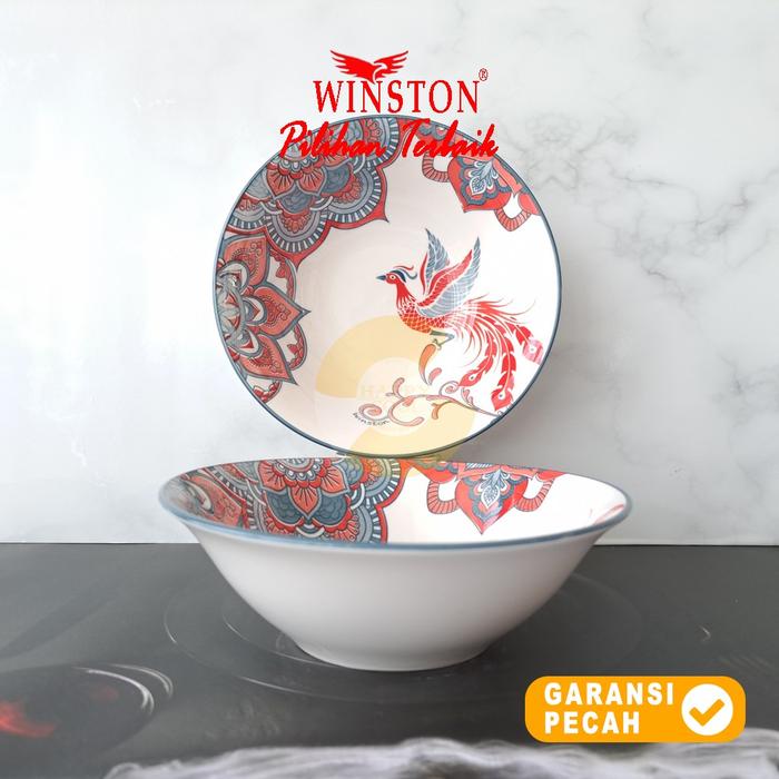 Gambar WINSTON 1pcs CENDRAWASI M1 Mangkok Keramik 7in | Mangkok Dalam 18cm - CENDRAWASIH M1 dari HappyCool Houseware undefined Tokopedia
