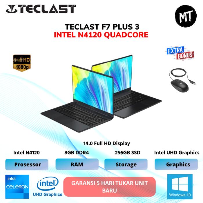 Gambar Teclast F7 Plus 3 Intel N4120 8GB 256GB SSD Win 10 original Full HD - Unit Only dari Mitra Robotic undefined Tokopedia