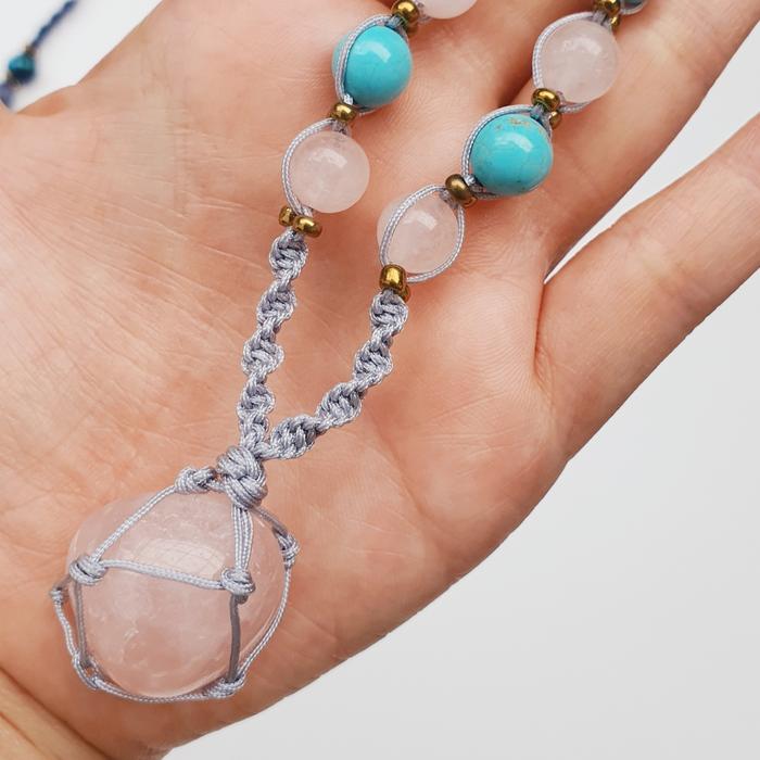 Gambar Macrame Necklace - Merah Muda dari Monili Accessories undefined Tokopedia
