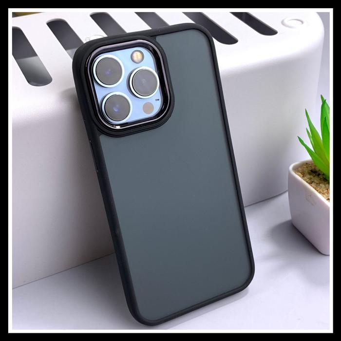Gambar IPHONE 13 / PRO / MAX / MINI STEEL HYBRID MATTE CASE HARD COVER DOVE - HITAM., IPHONE 13 6.1 dari Case Thebest undefined Tokopedia