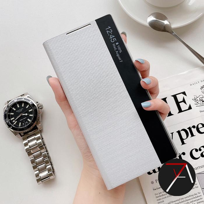 Gambar Samsung Galaxy Note 20 Note20 Flip Clear View Cover Case Original 100% - Silver, Note 20 dari 17 Agustus Case undefined Tokopedia