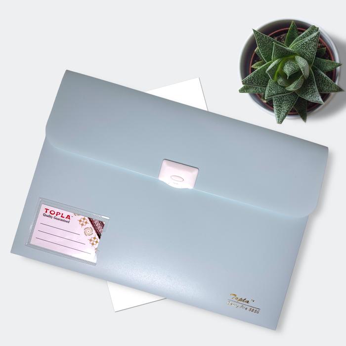 Gambar Map Dokumen Tempat File Map Arsip Ukuran Folio Carry File 8850 - Biru Muda dari Topla Stationery undefined Tokopedia