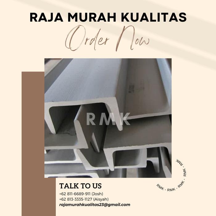 Gambar BESI UNP 50 / UNP 65 / UNP 75 / UNP 80 / UNP 100 / UNP 120 - UNP 100 dari RMK23 undefined Tokopedia