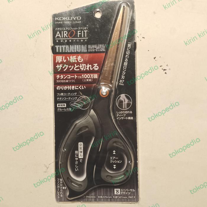 Gambar Gunting KOKUYO AIROFIT TITANIUM PH240D  - Original dari qirin-qirin undefined Tokopedia