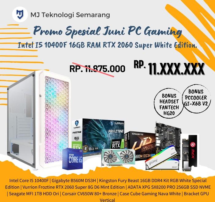 Jual Promo Spesial Juni PC Gaming Intel I5 10400F 16GB RAM RTX