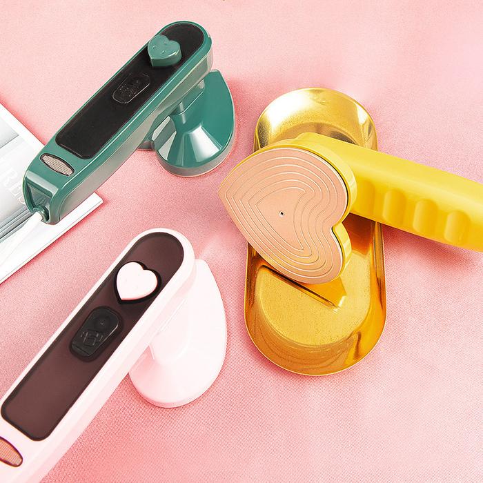 Gambar Setrika Uap Mini Portable 140ml Low Watt 30w Garment Steamer YD001 - YD002 LOVE, Hijau dari Hoki Tiam undefined Tokopedia