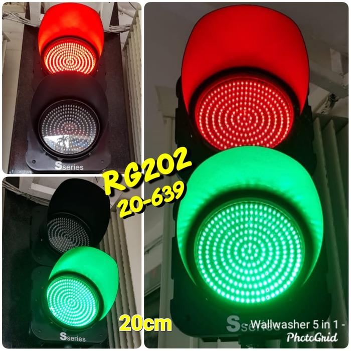 Gambar lampu traffic light merah hijau 30 cm led traffic red green 30cm - diameter 20 CM dari Indo Led Lighting undefined Tokopedia