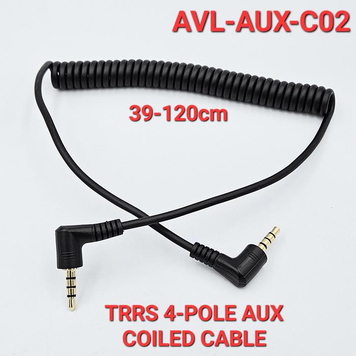 Gambar AVPRO AVL-AUX-C AUX TRRS 4-pole 3.5mm Retractable Coiled Audio Cable - C02 TRRS LL dari Pro-X Technology undefined Tokopedia