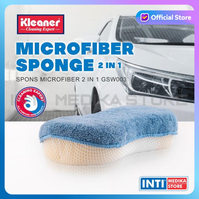 Gambar KLEANER - MICROFIBER Sponge 2 In 1 | Spons Cuci Mobil dari INTI MEDIKA STORE undefined Tokopedia