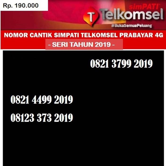 Gambar Nomor cantik Simpati Telkomsel Prabayar 4G Kartu perdana tahun 2019 - 190.000 dari nomercantikrio Kota Bogor Tokopedia